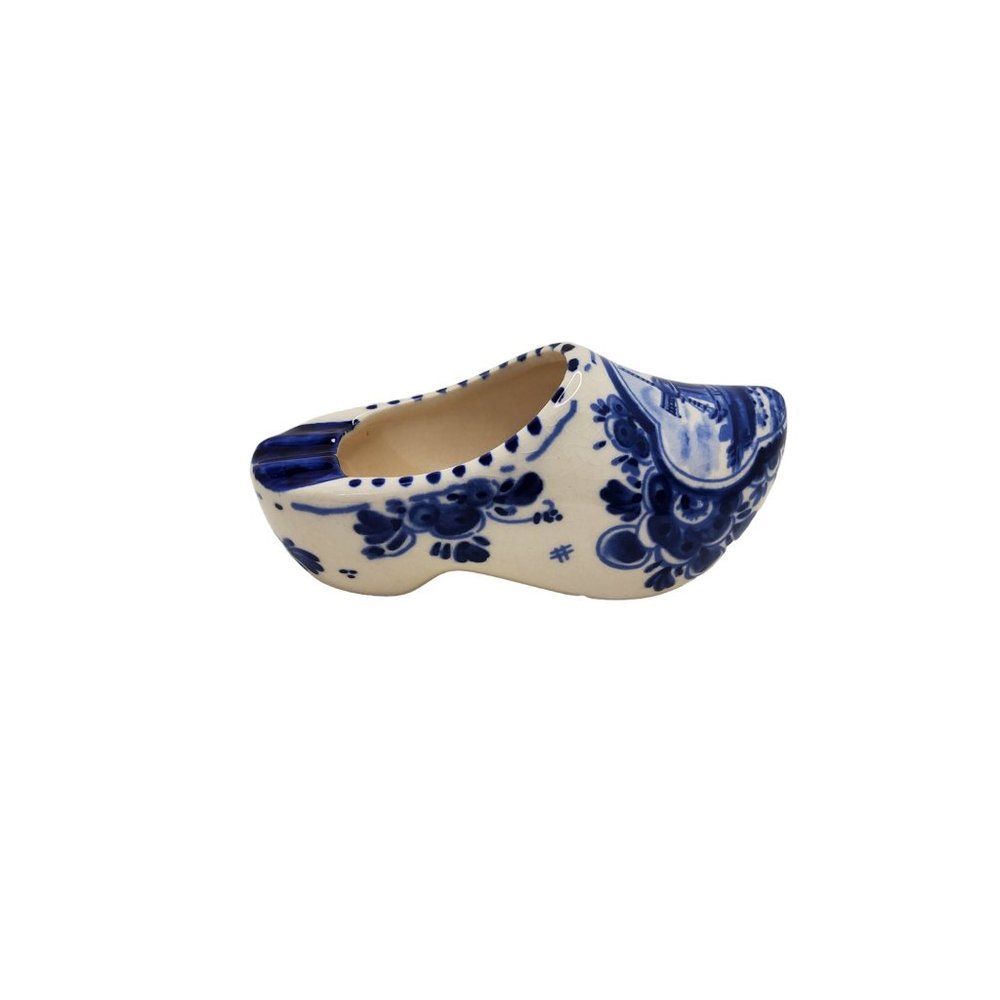 Vintage Signed Blue Delft Hand-painted Clog Shaped Holland Souvenir Ashtray  4.7